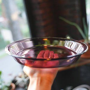 Vintage Pyrex Pink Cranberry Pie Plate